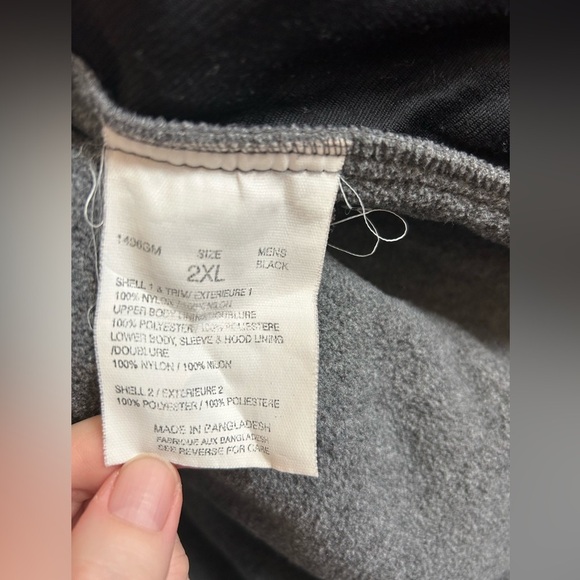 WOOLRICH Men’s 2 in 1 Jacket Removable Fleece Liner Black and Grey Size 2XL - Picture 10 of 10